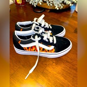 Vans Old Skool Kid's Shoes in Digi Flame